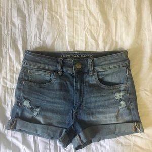 Stretchy high waisted shorts